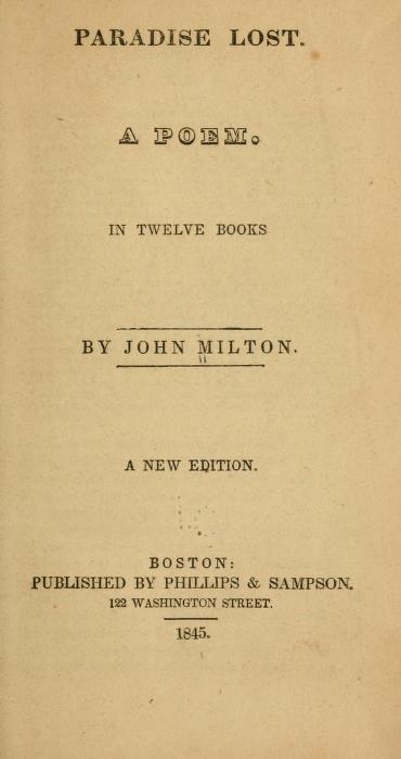 Paradise Lost: A Poem, In Twelve Books. 1 - John Milton - Google Livros