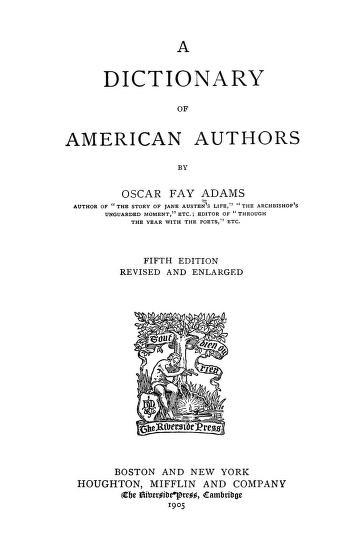 Dictionary of American Authors title page.jpg