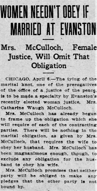 Catharine Waugh McCulloch Evanston marriage contract 1907.jpg